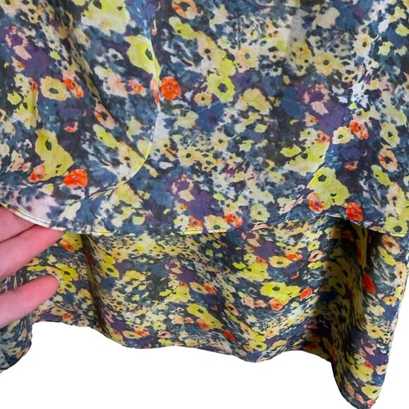 CAbi Positano Tunic Top SZ S Sleeveless Chiffon Multi-color Flower Floral - Picture 11 of 14